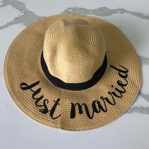 Just married destination wedding hat